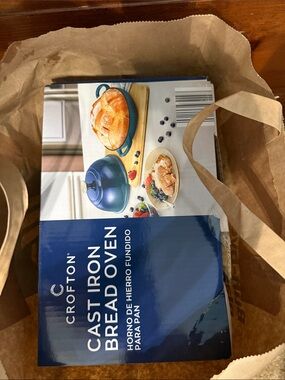 Crofton Blue Enameled Cast Iron Bread Oven
